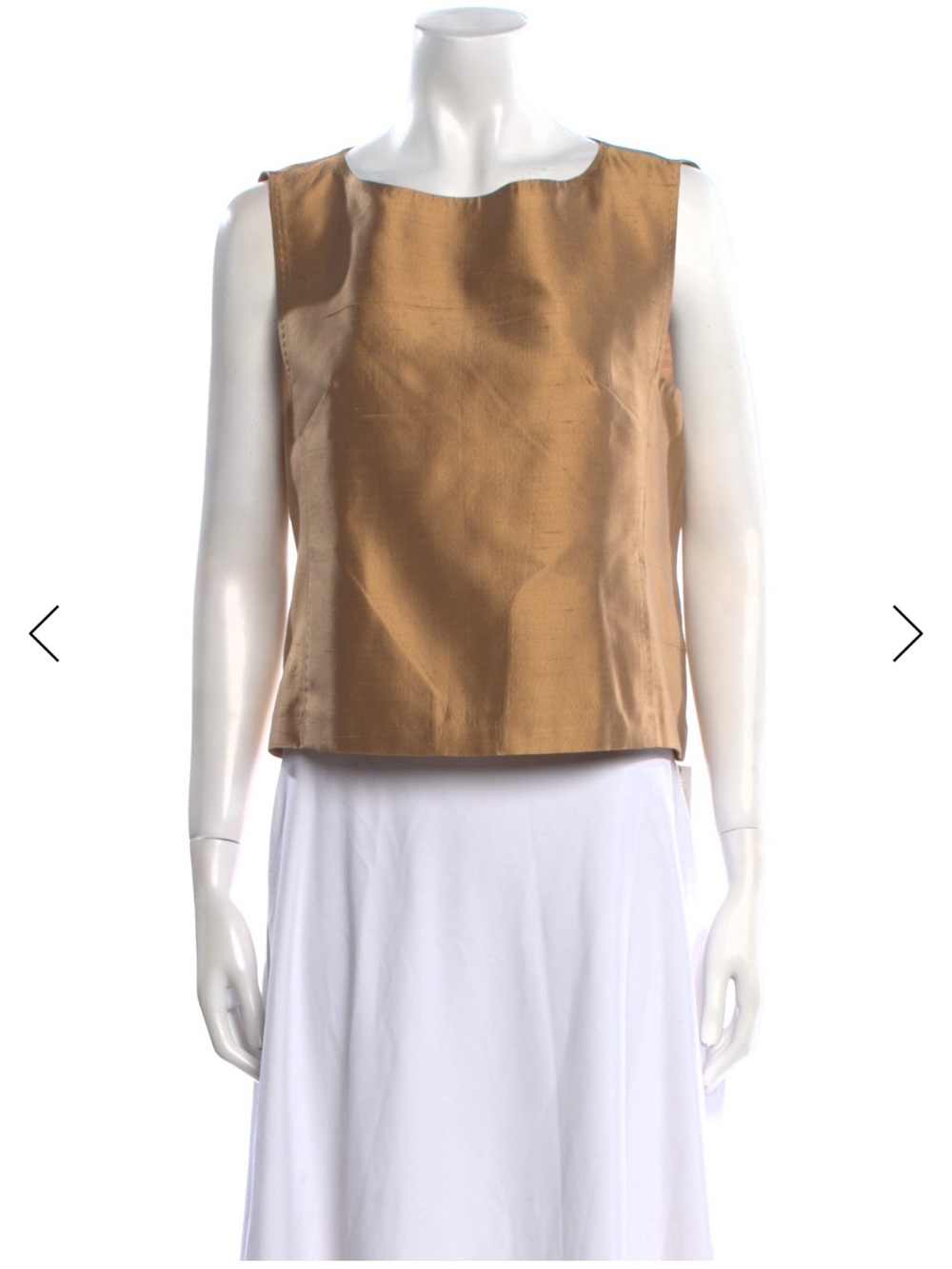 Max Mara  silk bateau neckline crop Top